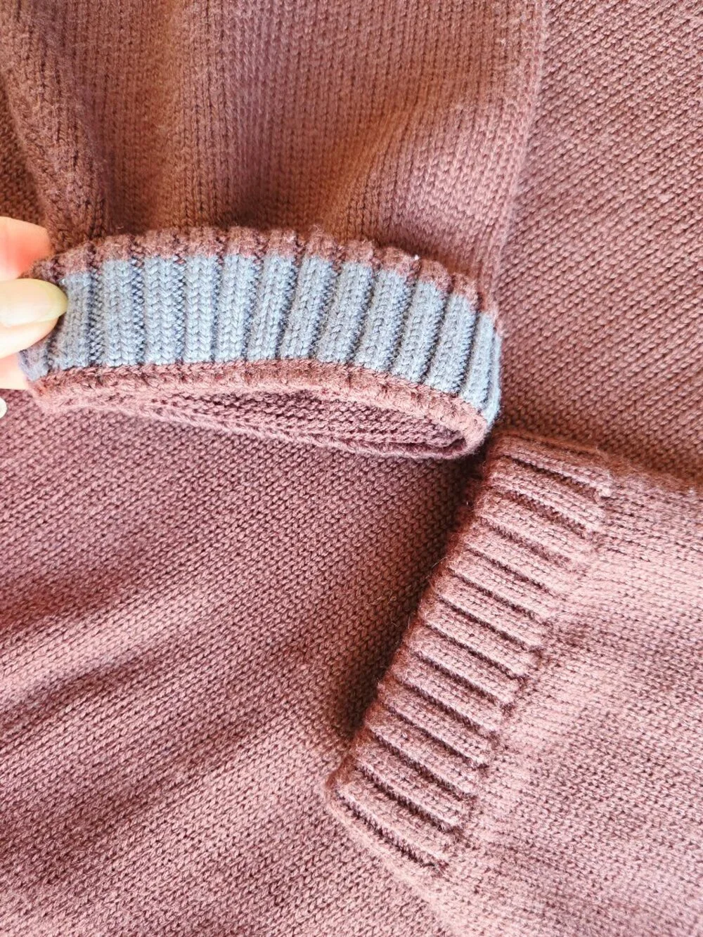 The North Face A5 Series Wool Blend Ribbed-Crew neck Sweater Brown